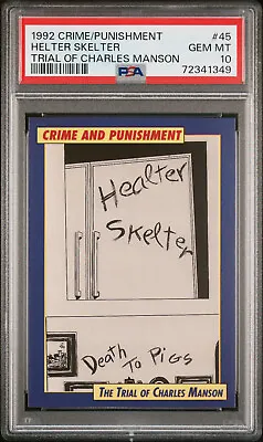 1992 Crime And Punishment Trial Of Charles Manson HELTER SKELTER #45 PSA 10 GEM • $249.99