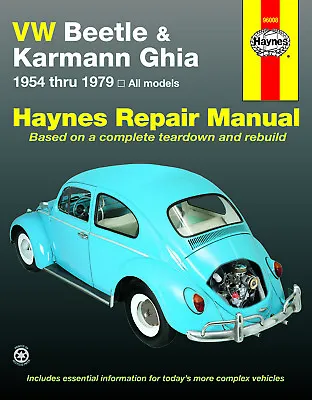 Volkswagen VW Beetle Karmann Ghia (54-79) Haynes Repair Manual (US) (Paperback) • $26.95