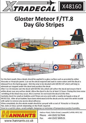 Xtradecal 48160 1:48 Gloster Meteor F(TT).Mk.8 Part 3 • £6.29