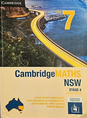 Cambridge MATHS NSW Stage 4 Year 7 By Palmer Et Al Paperback Textbook FREE POST • $40