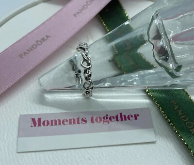 $38 • Buy Pandora Knotted Hearts Sterling Silver Ring 198028 Size 52 Authentic Ale 925