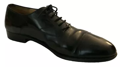 Salvatore Ferragamo Cap Toe Balck Oxford Leather Shoes Size 9 D • $39