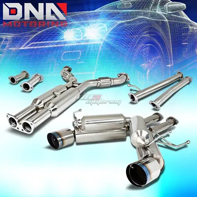 4.5 Dual Burnt Tip Stainless Exhaust Catback System For 350z/g35 Fairlady Z33 • $298.68