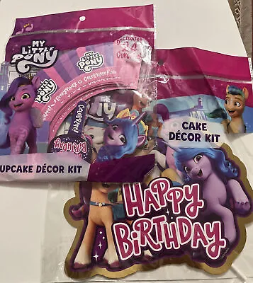 My Little Pony Cupcake Decor Kit Decorations 24 Cupcakes And Cake Decor Kit • $21.99