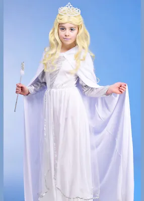 Kids The White Witch Narnia Style Fancy Dress Fairytale Fantasy Costume • £35.49