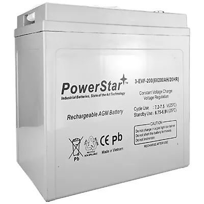 PowerStar 6 Volt Golf Cart Battery RV Marine Solar Deep Cycle T105 • $300