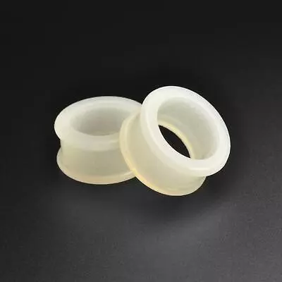 £2.99 • Buy Silicone Flesh Ear Tunnels | White Glow In The Dark Silicone Double Flare Tunnel