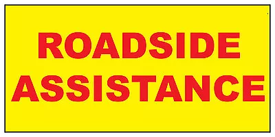 Roadside Assistance Yellow Background Car Door Magnets Magnetic Signs-Qty 2 • $31.99