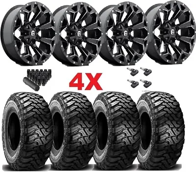 20 Fuel Assault Wheel Gloss Black Wheel Mt Mud Tire Package Set Fit F-250 F-350 • $2795