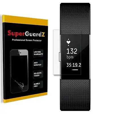 $10.24 • Buy 2-PACK SuperGuardZ Clear FULL COVER Screen Protector Film For Fitbit Charge 2