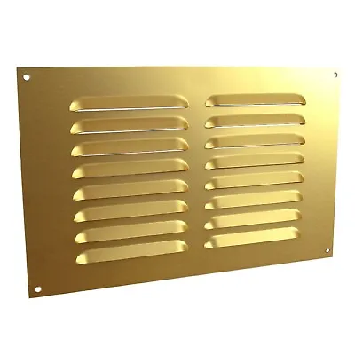 9  X 6  Louvre Vent Brass Anodised Aluminium / Metal Ventilation Grille Cover • £6.31