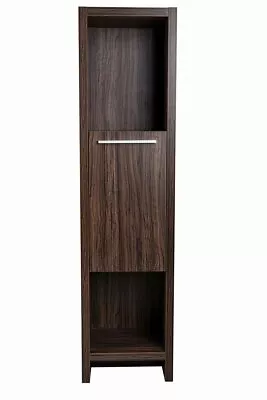 Luxury Walnut 1600mm Bathroom Furniture Tall Storage Unit Cabinet • £107.97