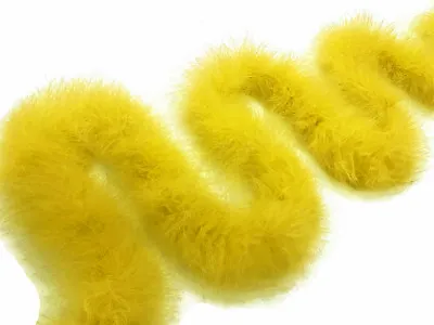 2 Yards - Yellow Turkey Medium Weight Marabou Feather Boa 25 G Costume Halloween • $11.33