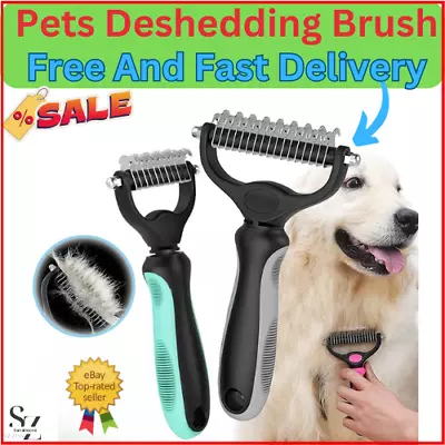 Undercoat Rake Grooming Brush Comb Dematting Shedding Hair For Pets Dogs Cats • £12.64