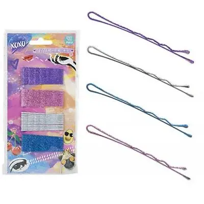 £3.25 • Buy 48 X Hair Styling Pin Glitter Waved Kirby Hair Grips, Clips Bobby Fashion Pins
