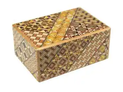 Japanese Handmade Yosegi Puzzle Box Wooden Magic Trick BOX 21 Steps Japan NEW H • £147.12
