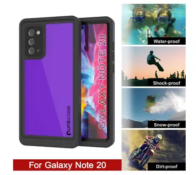 Samsung Galaxy Note 20 Waterproof Case Shockproof Dirtproof  PunkCase  Purple • £18
