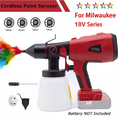 Cordless Paint Sprayer For Milwaukee M 18 18V Lithium Battery Handheld Spray Gun • $66.59