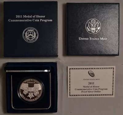 2011-P Medal Of Honor Silver Dollar Proof With Box & COA • $39.95