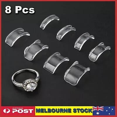 8PCS Invisible Tightener Ring Size Reducer Resizing Adjuster Pad Resizing Tools • $4.39