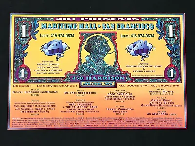 Psychedelic George Washington Digital Undergrand Redman Original Concert Poster • $150