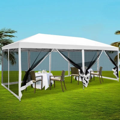 $229.28 • Buy Instahut Gazebo Pop Up Marquee 3x6 Outdoor Wedding Mesh Side Wall Gazebos White