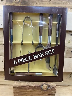 Vintage 6 Piece Cocktail Set Bartender Bar Tools K-Mart Code 22-36-51 New • $15.37