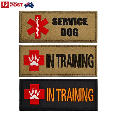 Service Dog In Training Patches Tactical Hook Loop For K9 Harness AU Seller • $4.49