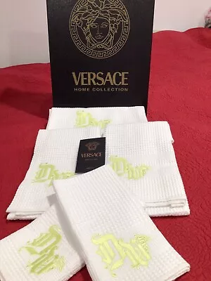 VERSACE 5 Pc FAMOUS MEDUSA TOWELS SET With MEDUSA Box / HOME COLLECTION - NEW • $199.99