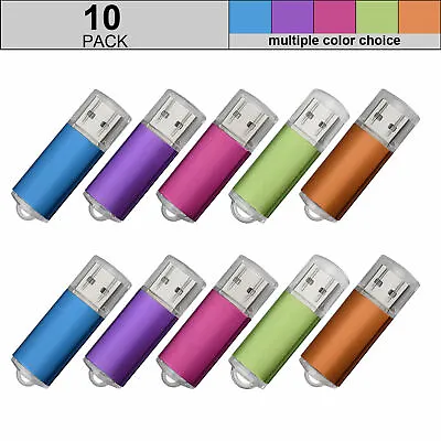 Wholesale/Lot/Bulk 10X Usb Flash Drives Thumb Memory Stick Storage U Disk Pen  • $34.10