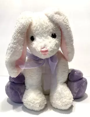 Mary Meyer Sweet Rascals Plush Easter Bunny Rabbit W/Bunny Slippers White Purple • $19.99