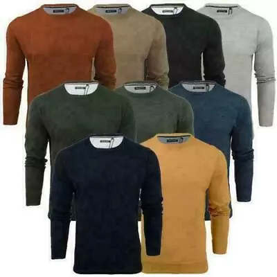 Mens Brave Soul Crew Neck Jumper Light Knit Sweater Casual Knitwear • £13.99