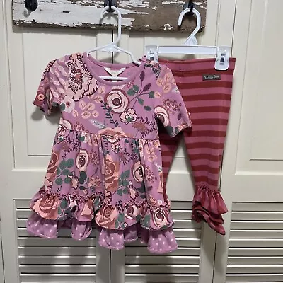 Matilda Jane Outfit Size 2T Odette Floral Dress And Matching Leggings • $23