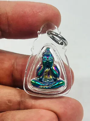 Phra Pidta Close Eyes Rainbow Leklai Magic Talisman Protection Amulet In Pendant • $34.99