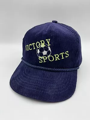 Vintage Victory Sports Corduroy Roped Hat RARE Snapback Capital Hats • $24.99