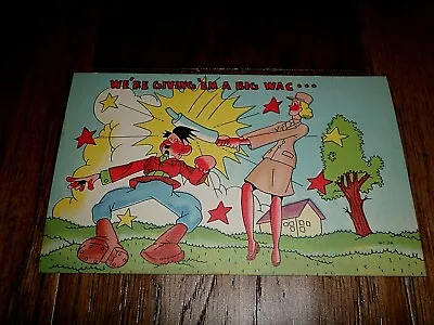 Wwii U.s Military Comic Postcards Female Wac By Beals  Hitler • $7.85