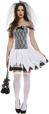 Adult Sexy Teen Bride Womens Halloween Horror Fancy Zombie Dress Costume • £25