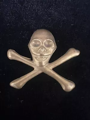 Original Vintage Brass Masonic Skull And Crossbones Insignia • $68.88