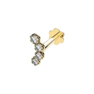9ct Yellow Gold Curved Bar Cartilage Helix Tragus Labret Lip • £43.98