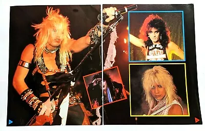 Motley Crue / Vince Neil & Tommy Lee / Magazine Centerfold Poster Clipping Pinup • $12.99