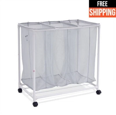$13.30 • Buy Mainstays 3 Bag Mesh Rolling Sorter Laundry Cart (Free, Fast Ship)