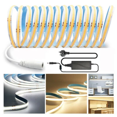 $138.99 • Buy 5m-20m 12V 24V Warm Cool White 320LEDs/m COB Led Strip Light High Density Tape