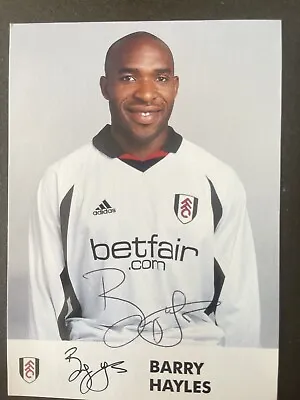 £6.69 • Buy Barry Hayles - Fulham Fc Signed Official Photo Card