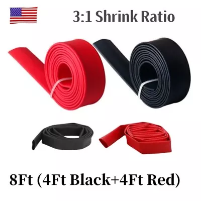 8Ft Heat Shrink Tubing 3:1 Wire Connection Cable Sleeve Marine Grade (Black+Red) • $8.99