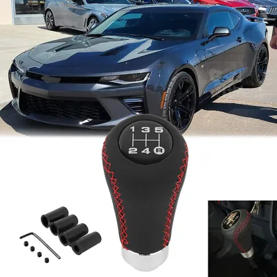 For Chevrolet Camaro Leather Manual 5 Speed Gear Stick Shifter Shift Knob Lever • $14.83