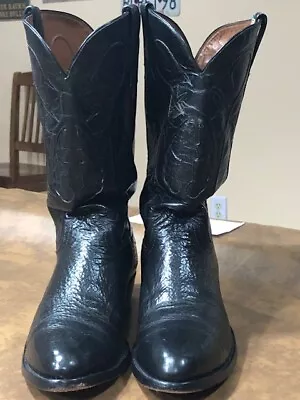 Vintage Cowtown Inlay Sea Shark Skin Western Cowboy Boots 10.5 Ee • $150