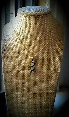 NEW 1.21ct Natural Ethiopian Opal & Black Spinel Journeys Necklace Gold Vermeil • $98