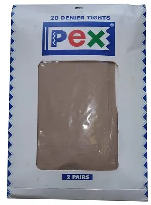 £5 • Buy PEX Girl 2 Pairs Natural Opaque Tights Size TEENS Hips 36 Inches 20 Denier Plain