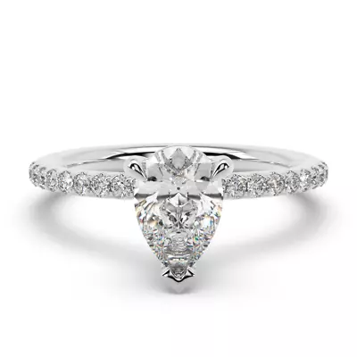 14K Gold 1 7/8cttw Hidden Halo Lab Grown Diamond Ring With 1 1/2ct Center Stone • £1602.11