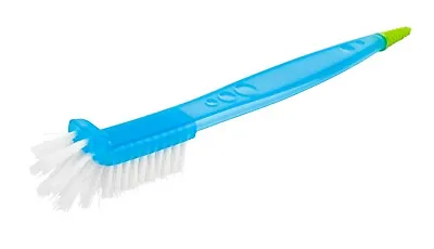 Long Handle Baby Bottle Brush Nylon Bristles 2 In 1 Curve Head Washing Up Clean • £3.25